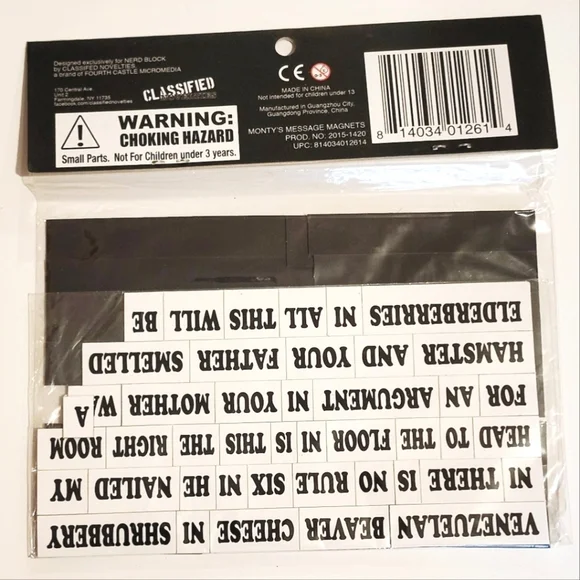 *4 for $30* Monty's Multiple Message Magnets - Monty Python. - Picture 2 of 2